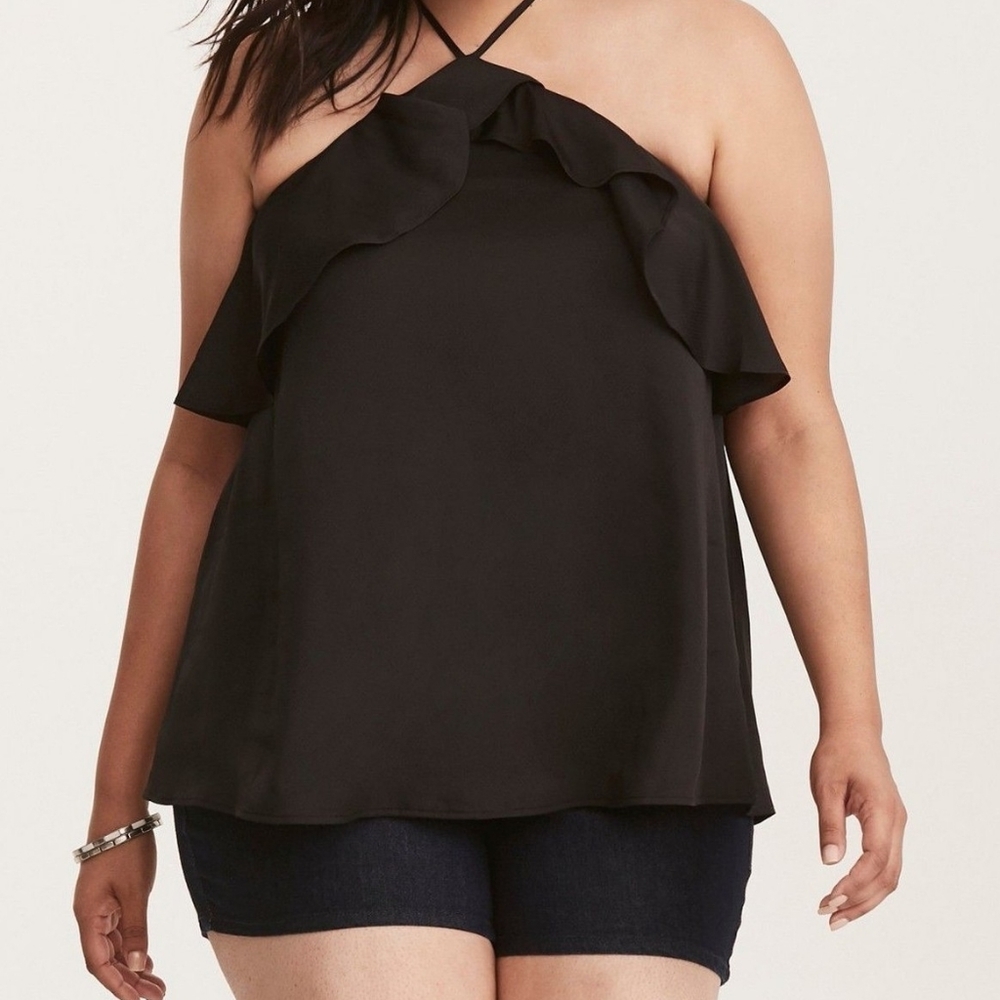 Elegant Black Halter Top By Torrid Size 3
